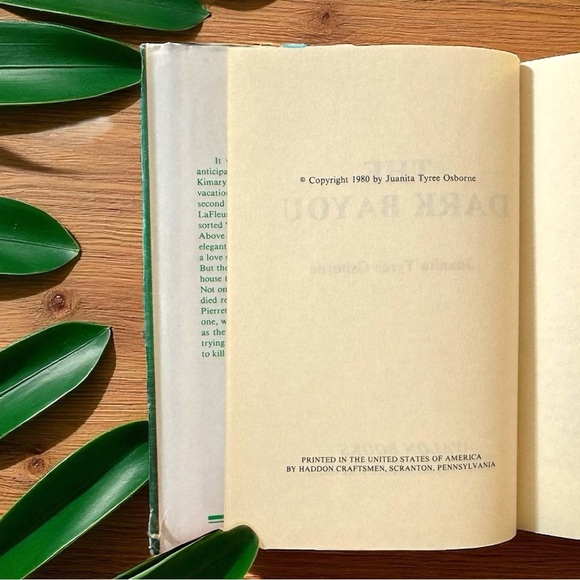 VINTAGE 1980 The Dark Bayou by Juanita Tyree Osborne | Avalon Romance Hardcover - Picture 6 of 7